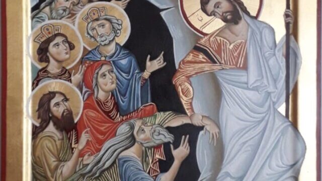 Discese agli inferi. Il terzo giorno risuscitò da morte.